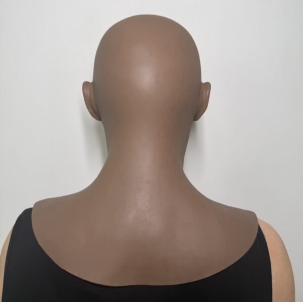 Black Skin Arthur Silicone Human Face Mask Headgear